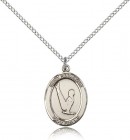 St. Sebastian Gymnastics Medal, Sterling Silver, Medium