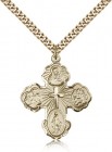 5 Way Cross Pendant, Gold Filled