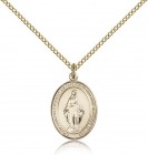 Miraculous Medal, Gold Filled, Medium