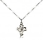 4 Way Cross Pendant, Sterling Silver