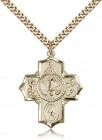 5 Way Cross Pendant, Gold Filled