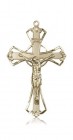 Crucifix Pendant, 14 Karat Gold