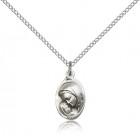 Madonna and Child Medal, Sterling Silver