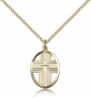 Cross Pendant, Gold Filled