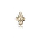 Communion 5 Way Cross Pendant, 14 Karat Gold