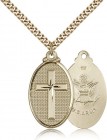 Air Force Cross Pendant, Gold Filled