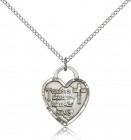 Bridesmaid Heart Medal, Sterling Silver