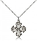 4 Way Cross Pendant, Sterling Silver