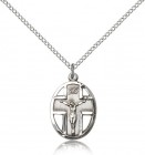 Crucifix Pendant, Sterling Silver