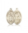 Divine Mercy Medal, 14 Karat Gold