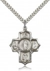 5 Way Cross Motherhood Medal, Sterling Silver