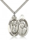 Divine Mercy Medal, Sterling Silver