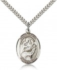 St. Jason Medal, Sterling Silver, Large