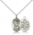 St. Michael EMT Medal, Sterling Silver, Medium