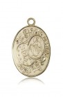 Miraculous Medal, 14 Karat Gold