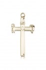 Carpenter Cross Pendant, 14 Karat Gold