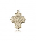 Millennium Crucifix Pendant, 14 Karat Gold