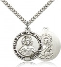 Scapular Medal, Sterling Silver