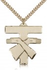 Franciscan Cross Pendant, Gold Filled