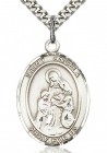 St. Angela Merici Medal, Sterling Silver, Large