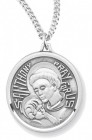 Women's St. Anthony Necklace, Sterling Silver with Chain Options