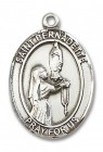 St. Bernadette Medal, Sterling Silver, Large