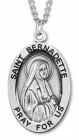 Women's St. Bernadette Necklace Oval Sterling Silver with Chain Options