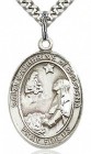 St. Catherine of Bologna Medal, Sterling Silver, Large