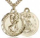 St. Christopher Air Force Medal, Gold Filled