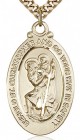 St. Christopher Medal, Gold Filled