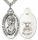 St. Christopher Navy Medal, Sterling Silver