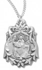 Women's Elegant St. Christopher Necklace, Sterling Silver with Chain Options