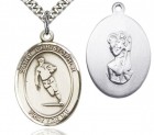 St. Christopher Rugby Medal, Sterling Silver, Large