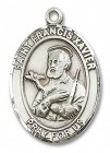 St. Francis Xavier Medal, Sterling Silver, Large