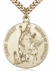 St. Hubert of Liege Medal, Gold Filled