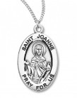 Women's St. Joanne Necklace Oval Sterling Silver with Chain Options