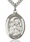 St. Joseph Medal, Sterling Silver, Large