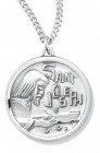 Women's St. Joseph Necklace, Sterling Silver with Chain Options