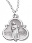 Women's St. Jude Trinity Necklace, Sterling Silver with Chain Options