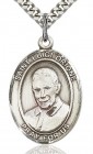 St. Luigi Orione Medal, Sterling Silver, Large