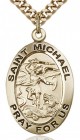 St. Michael the Archangel Medal, Gold Filled
