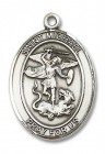 St. Michael the Archangel Medal, Sterling Silver, Large