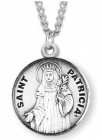 Women's St. Patricia Necklace Round Sterling Silver with Chain Options