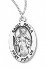 Women's St. Paula Necklace Oval Sterling Silver with Chain Options