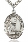 St. Pio of Pietrelcina Medal, Sterling Silver, Large