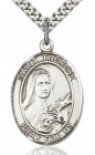 St. Therese of Lisieux Medal, Sterling Silver, Large