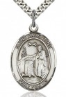 St. Valentine of Rome Medal, Sterling Silver, Large