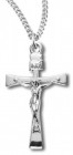 Women's Modern Maltese Crucifix Necklace, Sterling Silver with Chain Options