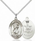 Women's Pewter Oval St. Christopher Army Medal