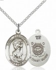 Women's Pewter Oval St. Christopher Coast Guard Medal